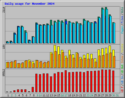 Daily usage for November 2024