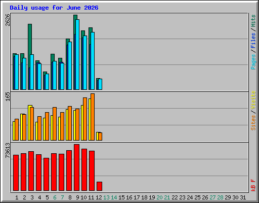 Daily usage for June 2026