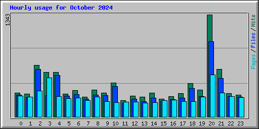 Hourly usage for October 2024