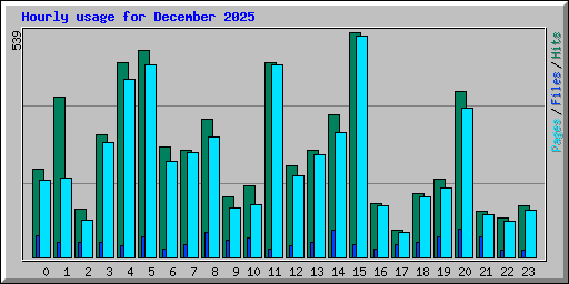 Hourly usage for December 2025