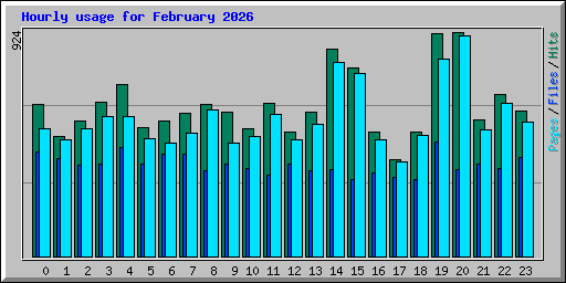 Hourly usage for February 2026