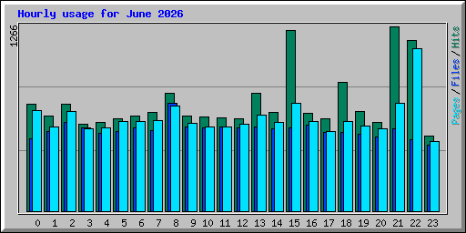 Hourly usage for June 2026