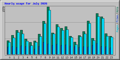 Hourly usage for July 2026