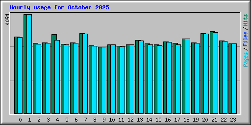 Hourly usage for October 2025